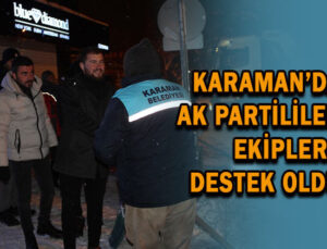 Karaman’da AK Partili gençler çalışmalara destek verdi