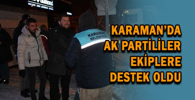 Karaman’da AK Partili gençler çalışmalara destek verdi