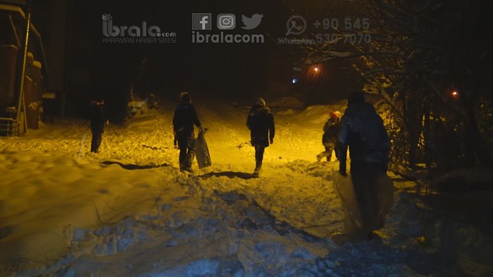 Karaman'da gece yarısı çuvalı alan çıktı