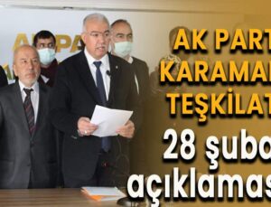 AK Parti Karaman Teşkilatı’ndan 28 şubat açıklaması