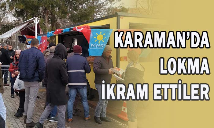 Karaman’da lokma dağıttılar