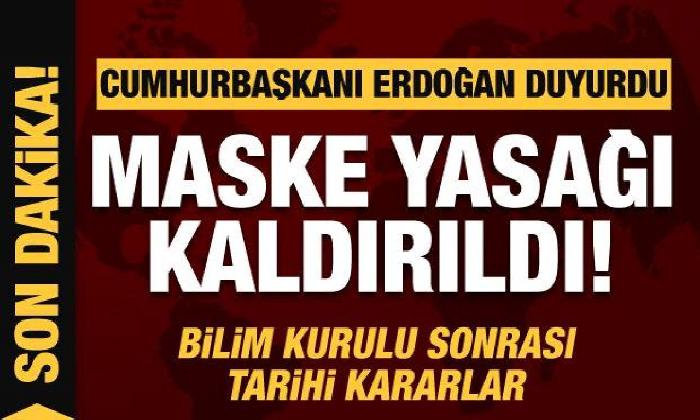 Erdoğan Bilim Kurulu sonrası maske kararını açıkladı