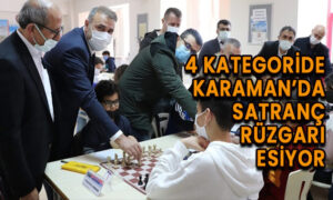 4 kategoride Karaman’da satranç rüzgarı esiyor