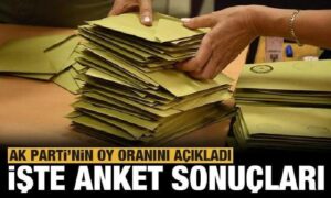 AK Parti’nin oy oranını açıkladı