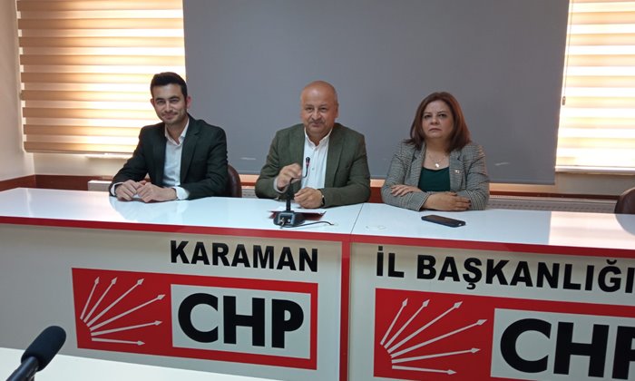 CHP Karaman İl Başkanı Mustafa Cem Kağnıcı, CHP İstanbul İl Başkanı Canan Kaftancıoğlu hakkında Yargıtay tarafından verilen karar ile ilgili olarak parti binasında basın açıklaması düzenledi.