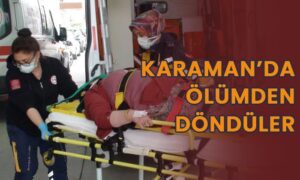 Karaman’da takla attı! Ölümden döndüler