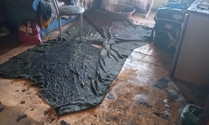 Karaman'da evde çıkan yangın korkuttu
