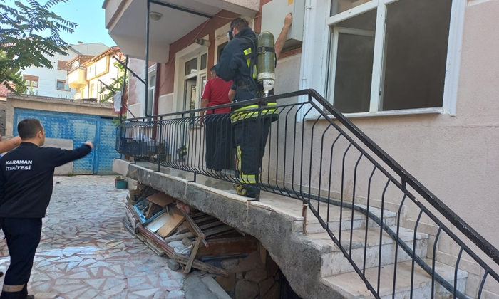 Karaman'da yangın korku dolu anlar yaşattı