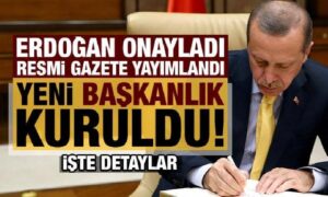 Erdoğan imzaladı yeni başkanlık kuruldu