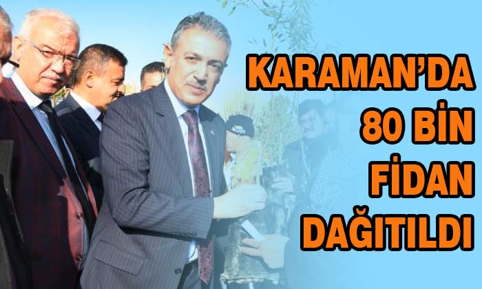Karaman’da 80 bin fidan dağıtıldı