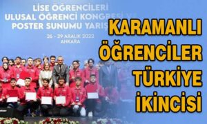 Karamanlı öğrenciler Türkiye ikincisi