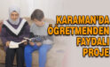 Karaman’da öğretmenden faydalı proje
