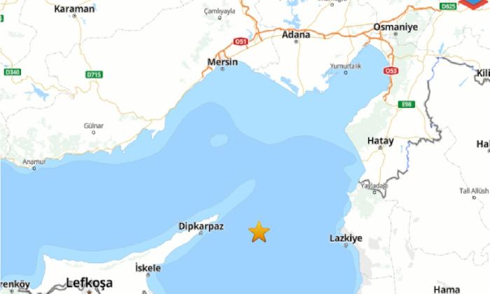 Akdeniz’de 4.1 büyüklüğünde deprem