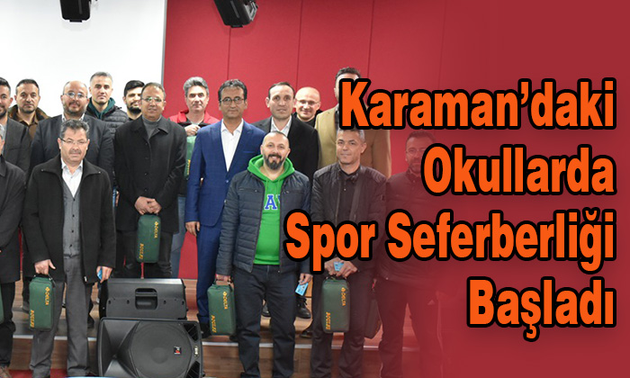 Karaman’daki Okullarda Spor Seferberliği Başladı
