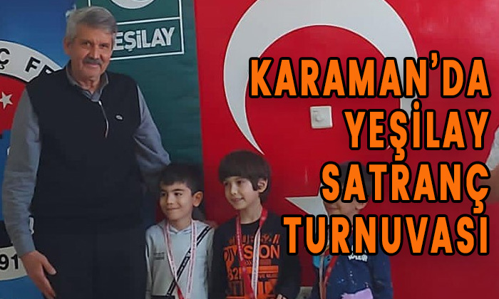 Karaman’da Yeşilay Satranç Turnuvası