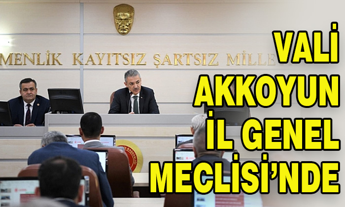 Vali Akkoyun İl Genel Meclisi’nde