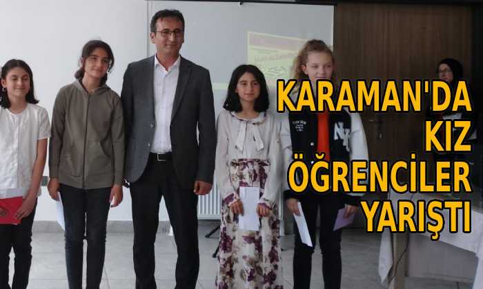 Karaman’da kız öğrenciler yarıştı
