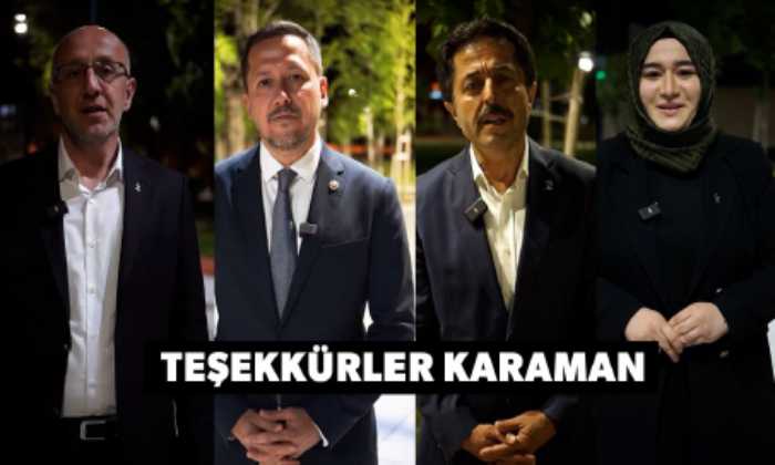 AK Parti Karaman Milletvekili Adayları teşekkür etti