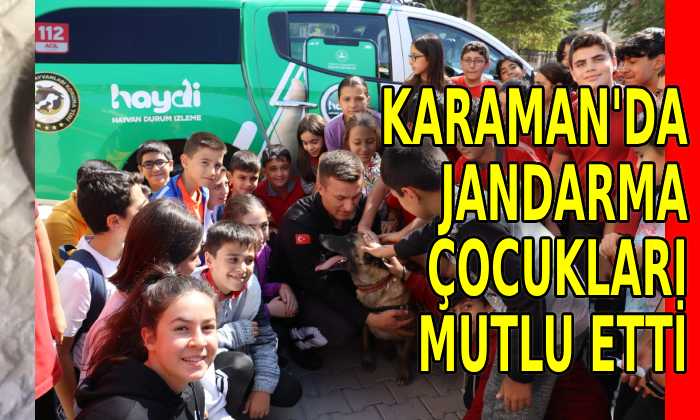 Karaman’da Jandarma çocukları mutlu etti