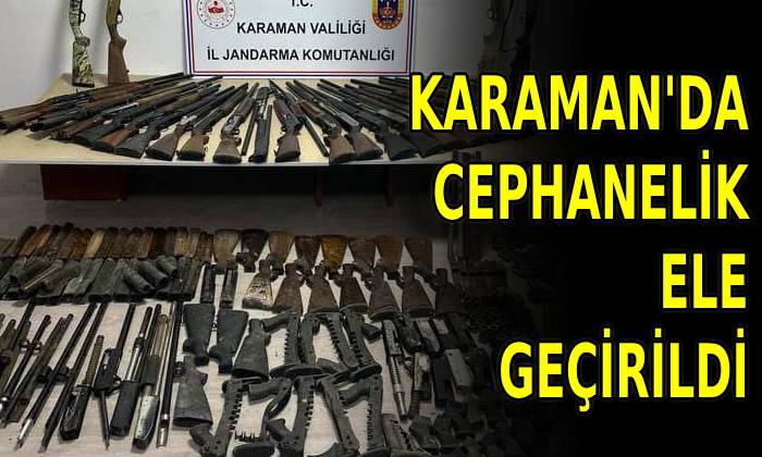 Karaman’da cephanelik ele geçirildi