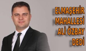 Elmaşehir mahallesi Ali Özbay dedi