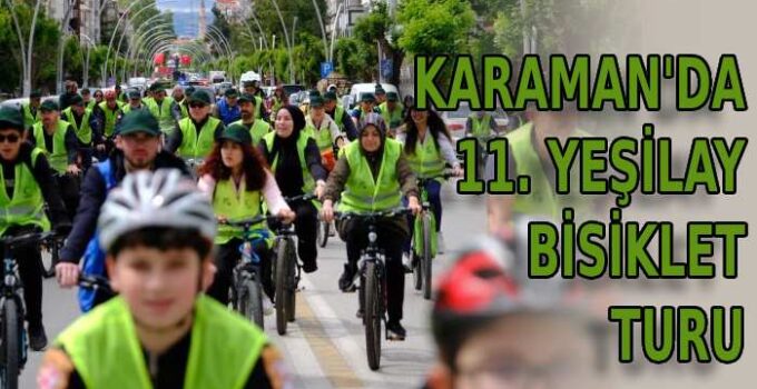 Karaman’da Yeşilay bisiklet turu