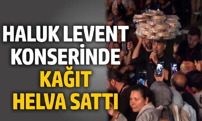 Haluk Levent konserinde kağıt helva sattı