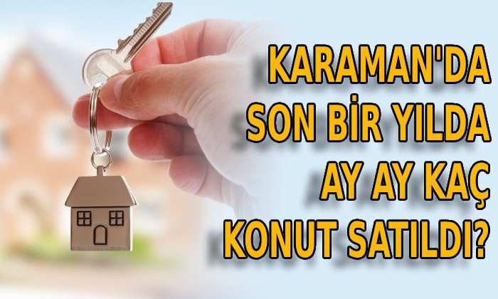 Karaman’da son bir yılda ay ay kaç konut satıldı?