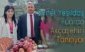 Soner Yeşildaş fuarda Akçaşehir’i tanıtıyor