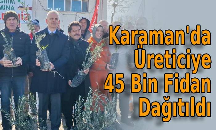 Karaman’da üreticiye 45 bin adet fidan dağıtıldı