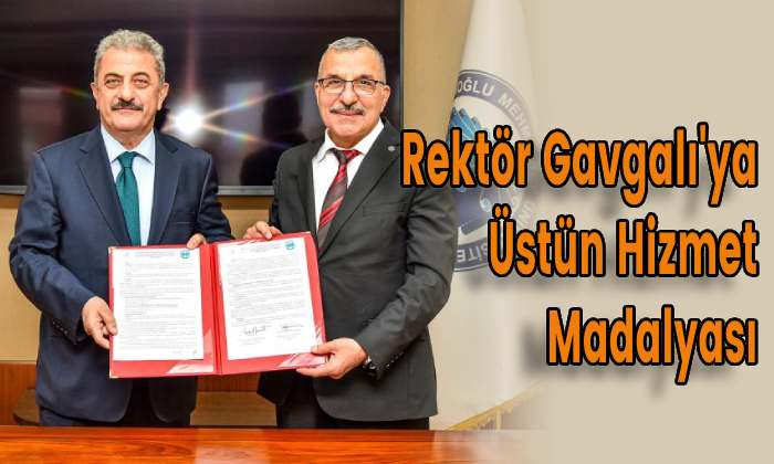 KMU Rektörü Gavgalı’ya üstün hizmet madalyası