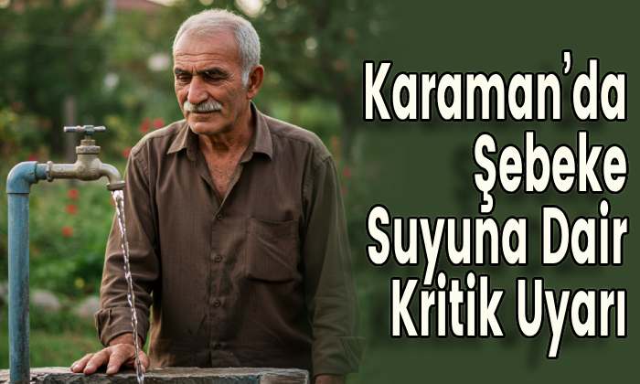 Karaman’da Şebeke Suyuna Dair Kritik Uyarı
