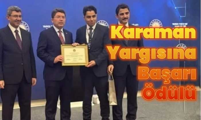 Karaman Yargısına Başarı Ödülü