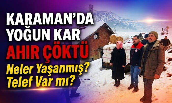Karaman’da Ahır Çöktü!