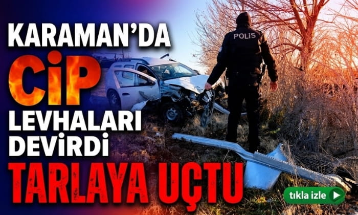 Levhaları Devirip Tarlaya Uçtu!