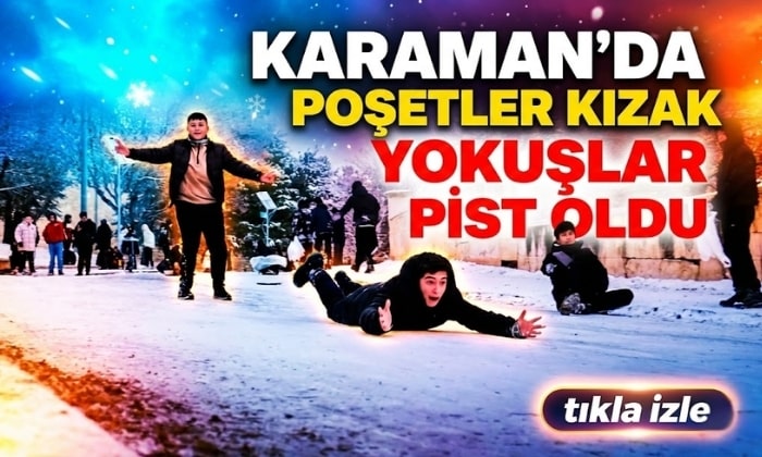 Poşetler Kızak, Yokuşlar Pist Oldu