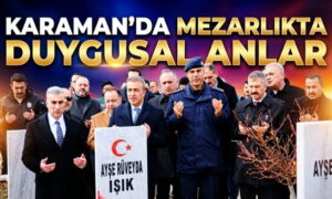 Karaman’da Mezarlıkta Duygusal Anlar