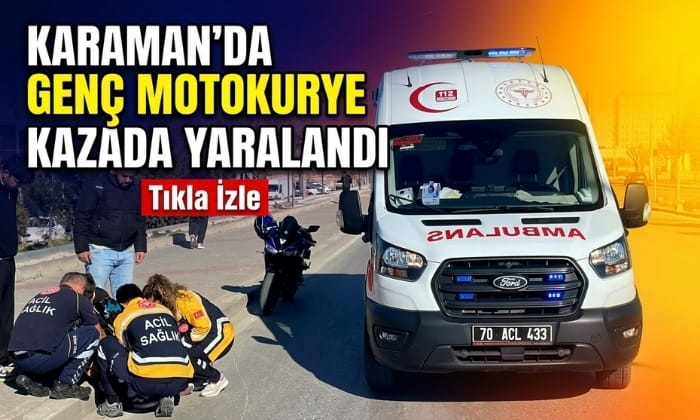 Karaman’da Genç Motokurye Yaralandı