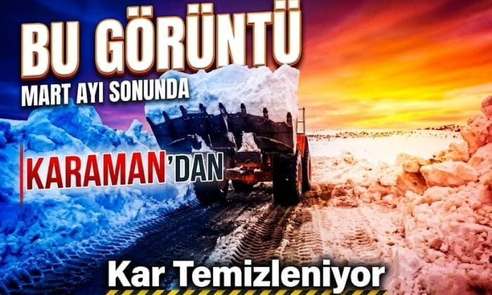 Karaman’da Kar Temizleniyor