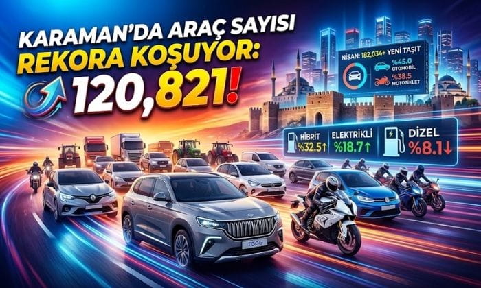 Karaman’da Araç Sayısı Rekora Koşuyor