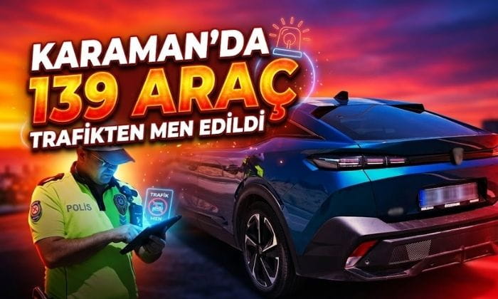 Karaman’da 139 Araç Trafikten Men Edildi